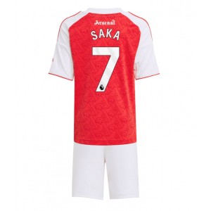 Fotbalové Dres Arsenal Bukayo Saka #7 Dětské Domácí Oblečení 2025-26 Krátký Rukáv (+ trenýrky)